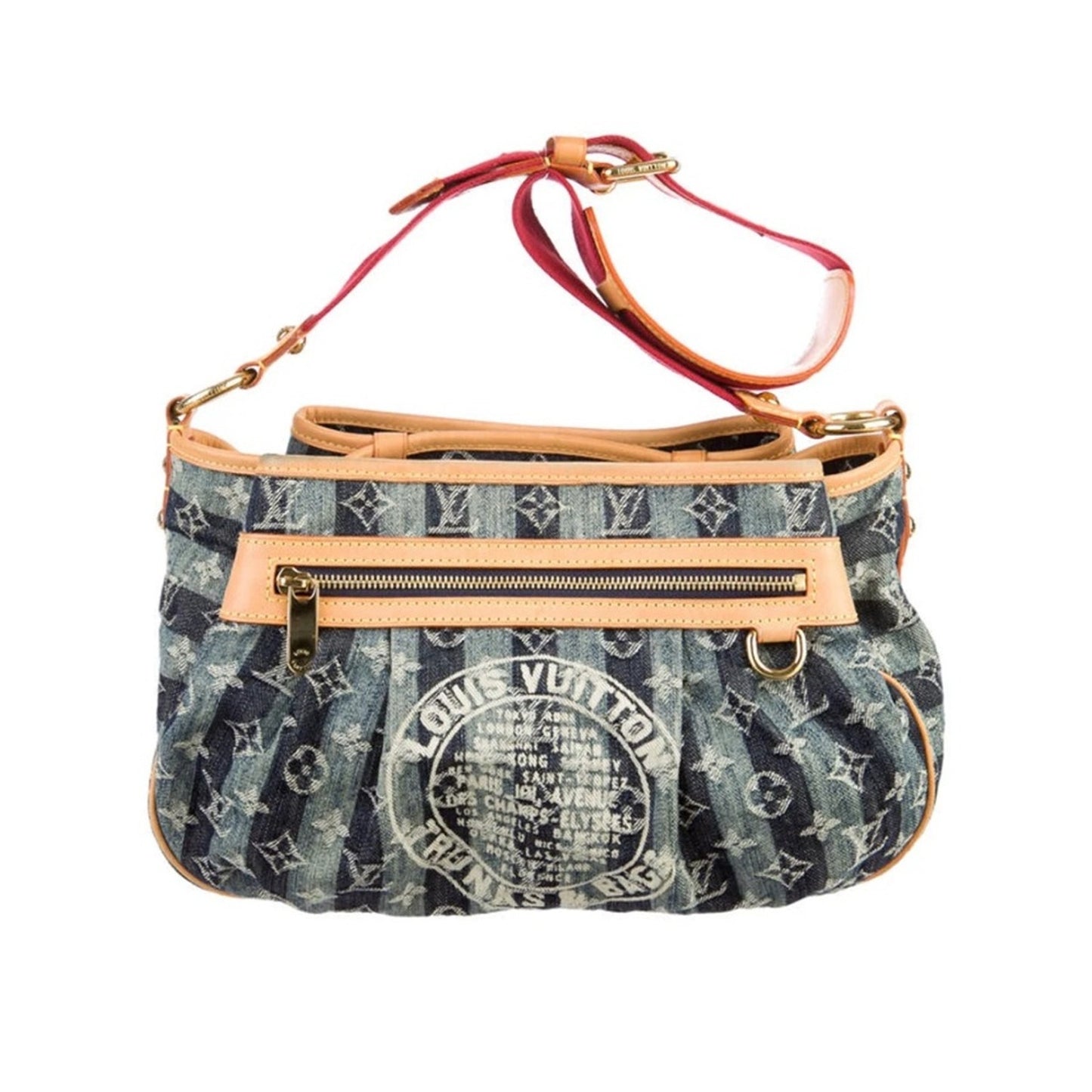 Louis Vuitton Denim Porte Epaule Raye MM  Limited Edition