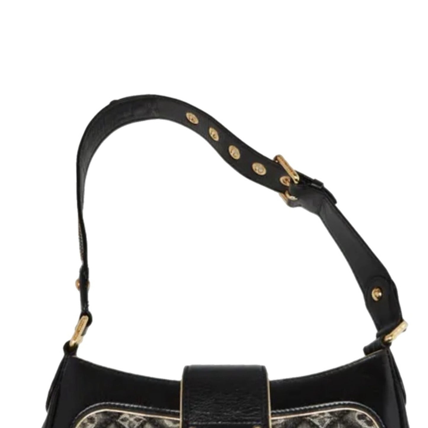 Louis Vuitton Limited Edition Black Quilted Monogram Denim Musette Bag