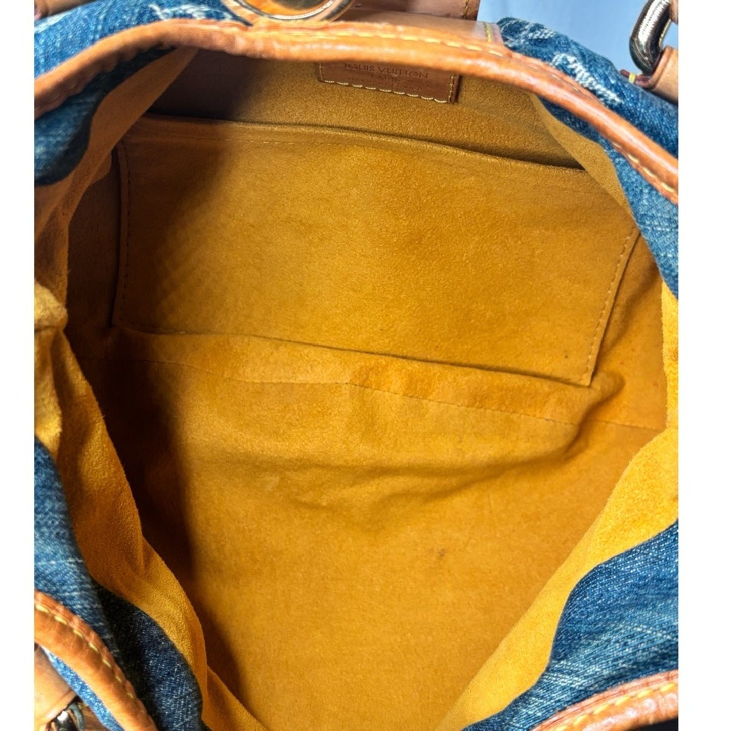 RARE!! Louis Vuitton Blue Denim Pleaty Bag