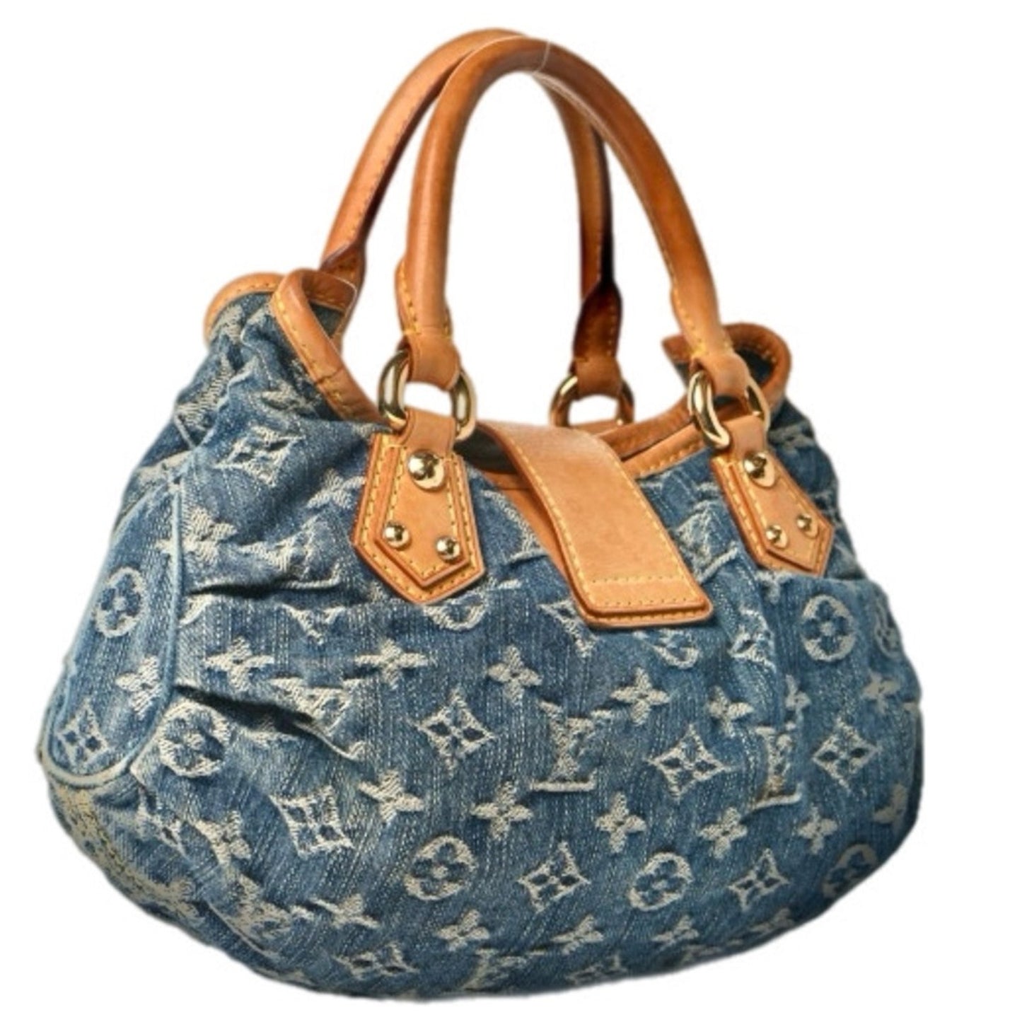 RARE!! Louis Vuitton Blue Denim Pleaty Bag