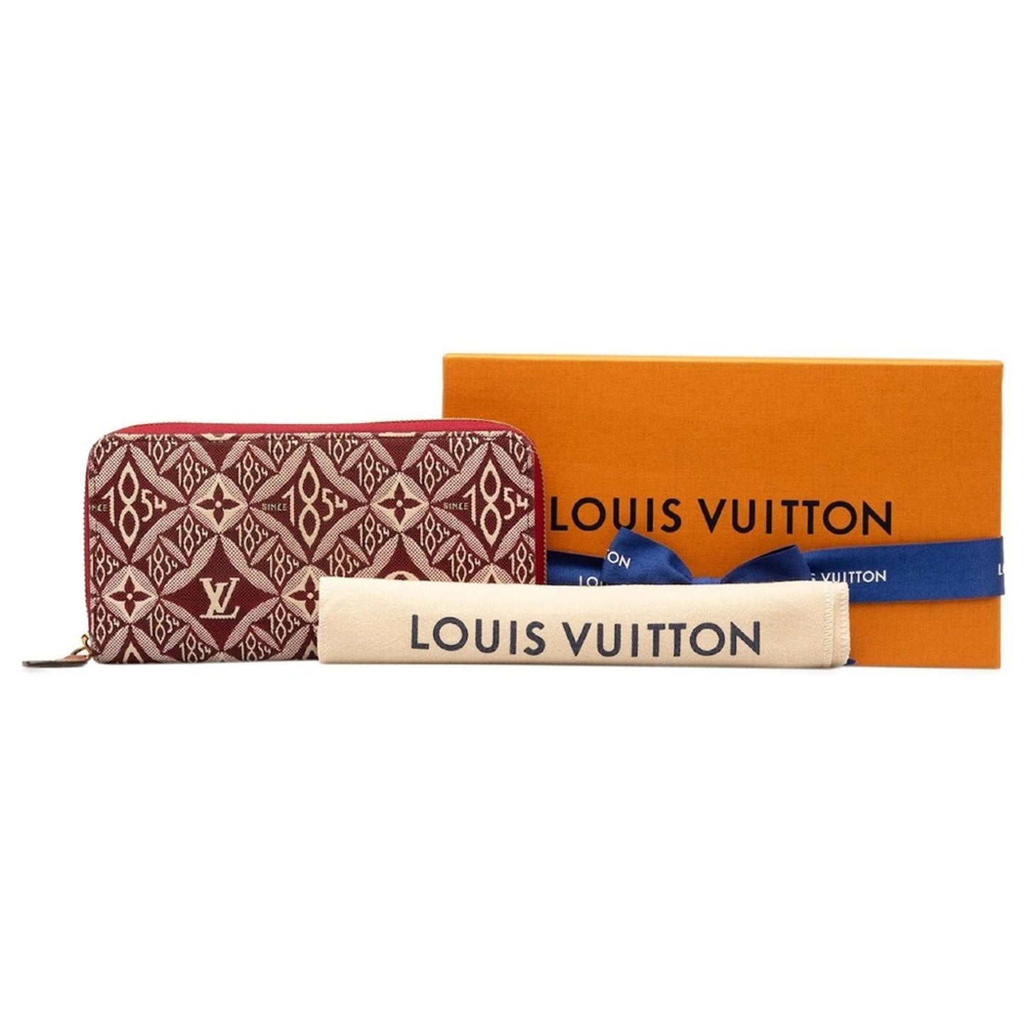 LOUIS VUITTON Jacquard Since 1854 Zippy Wallet Bordeaux