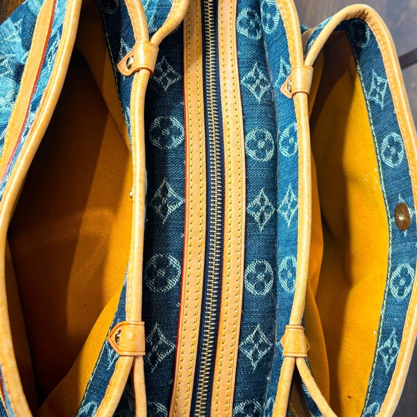 Louis Vuitton Denim Porte Epaule Raye MM  Limited Edition