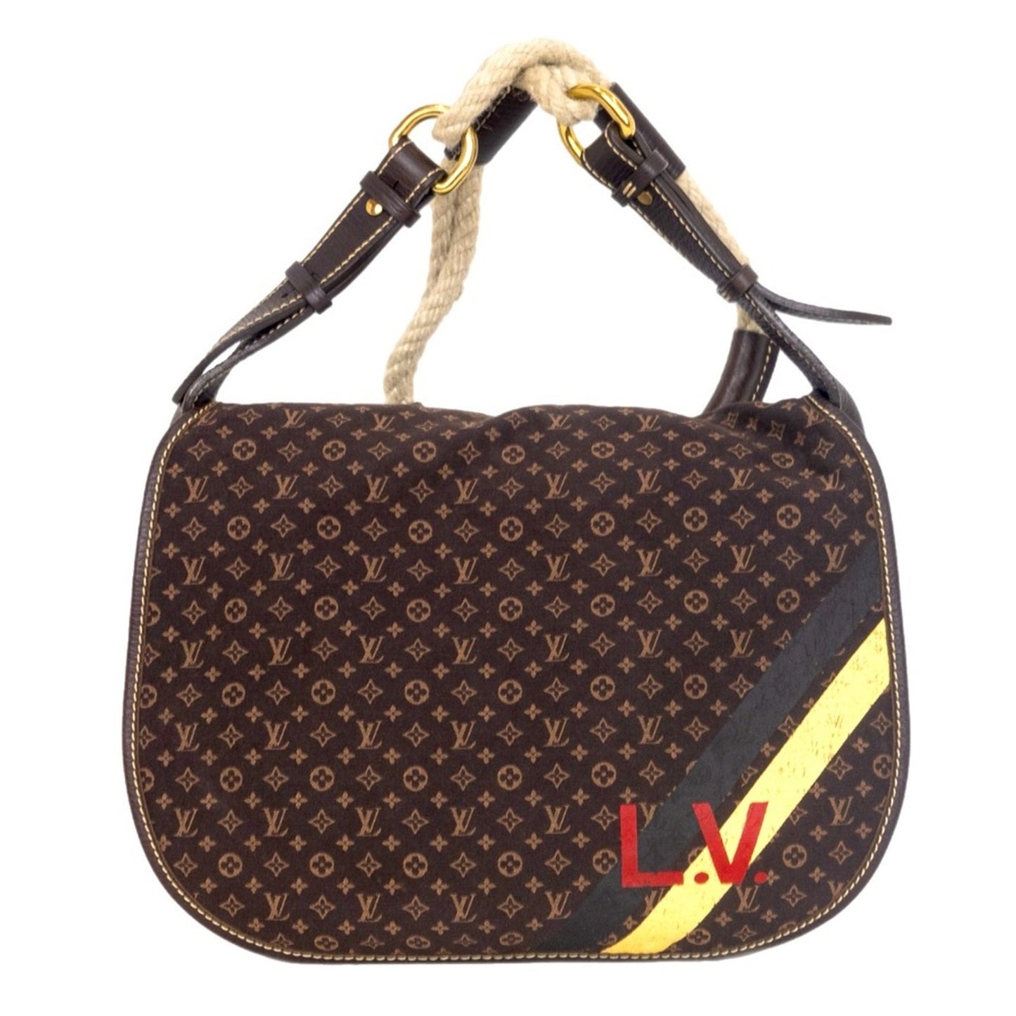 LOUIS VUITTON Mini Lin Initiales Amman in Ebene RARE