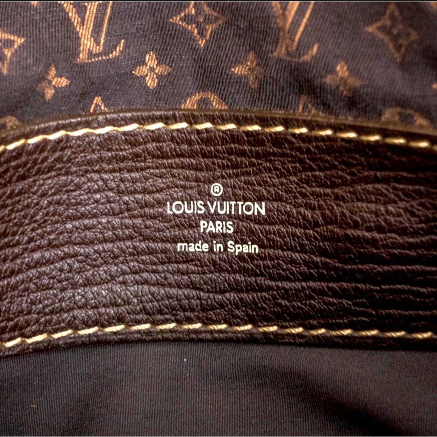 LOUIS VUITTON Mini Lin Initiales Amman in Ebene RARE