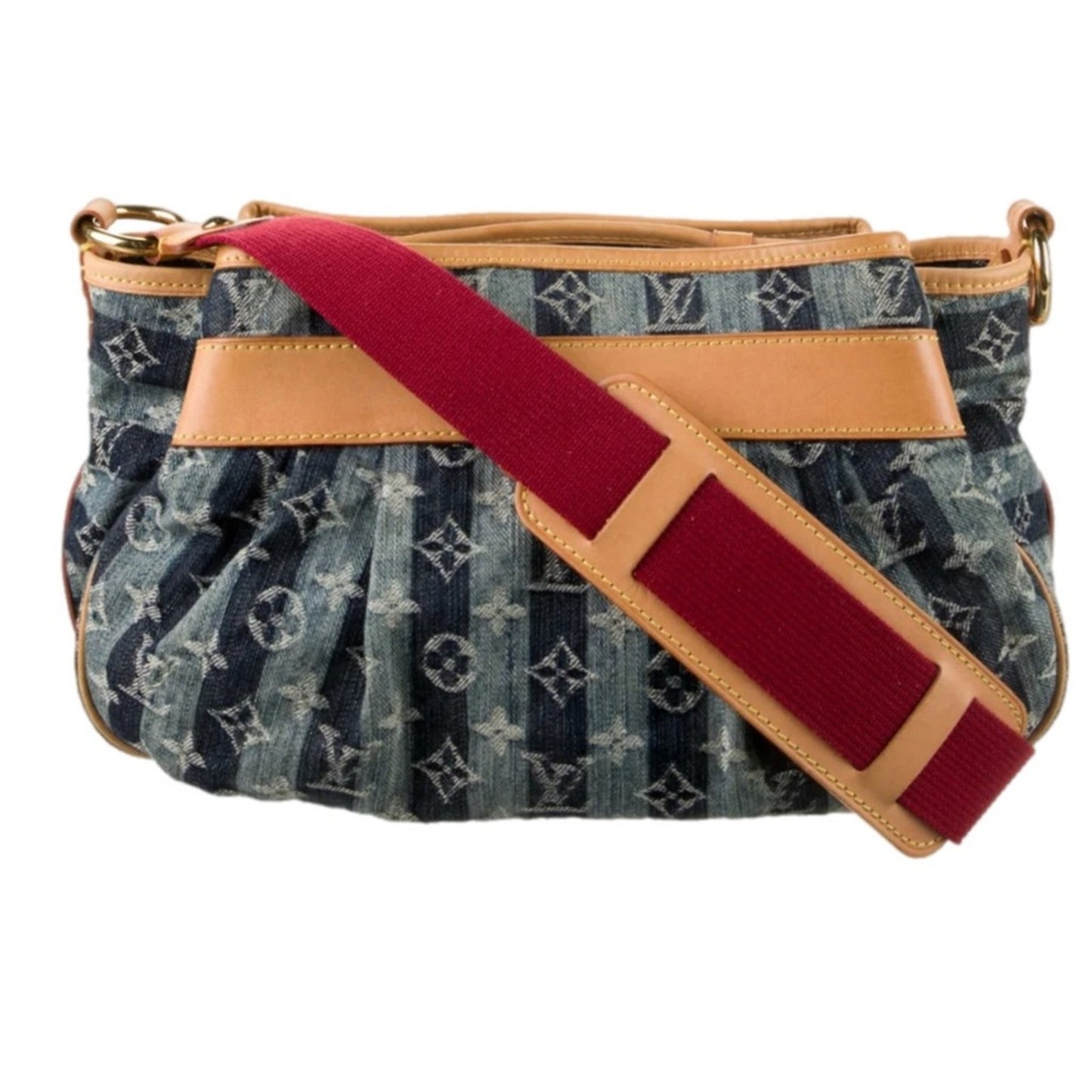 Louis Vuitton Denim Porte Epaule Raye MM  Limited Edition