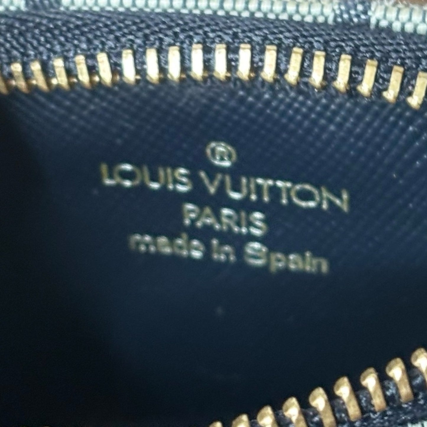 Louis Vuitton Blue Mini Lin Pochette Clefs Key Pouch - Vintage