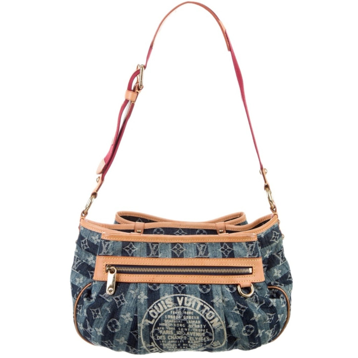 Louis Vuitton Denim Porte Epaule Raye MM  Limited Edition