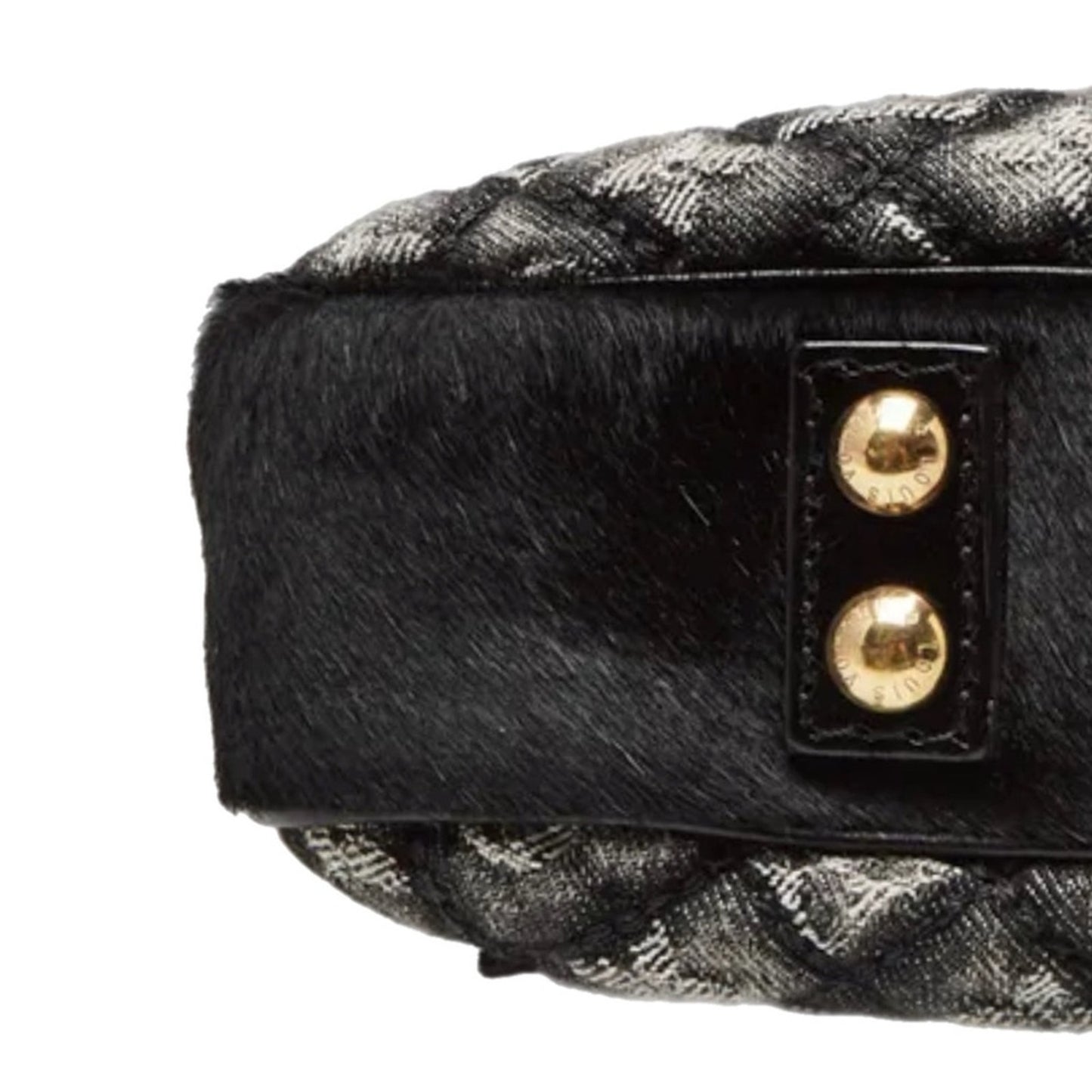 Louis Vuitton Limited Edition Black Quilted Monogram Denim Musette Bag