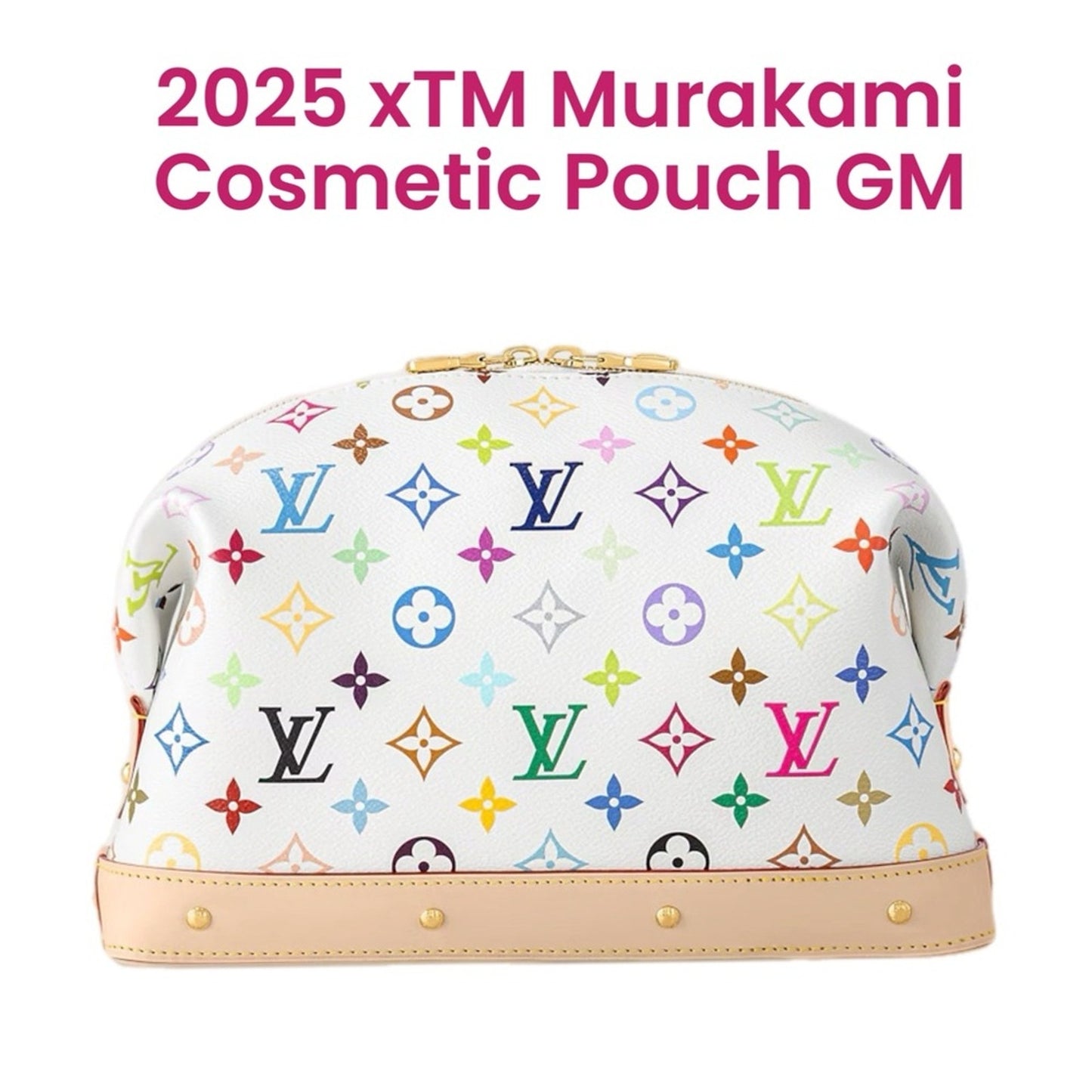 2025 xTM Murakami Multicolor Louis Vuitton cosmetic bag GM