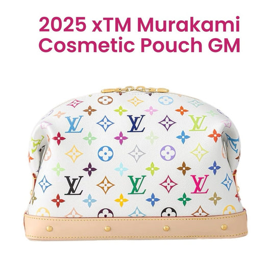 2025 xTM Murakami Multicolor Louis Vuitton cosmetic bag GM