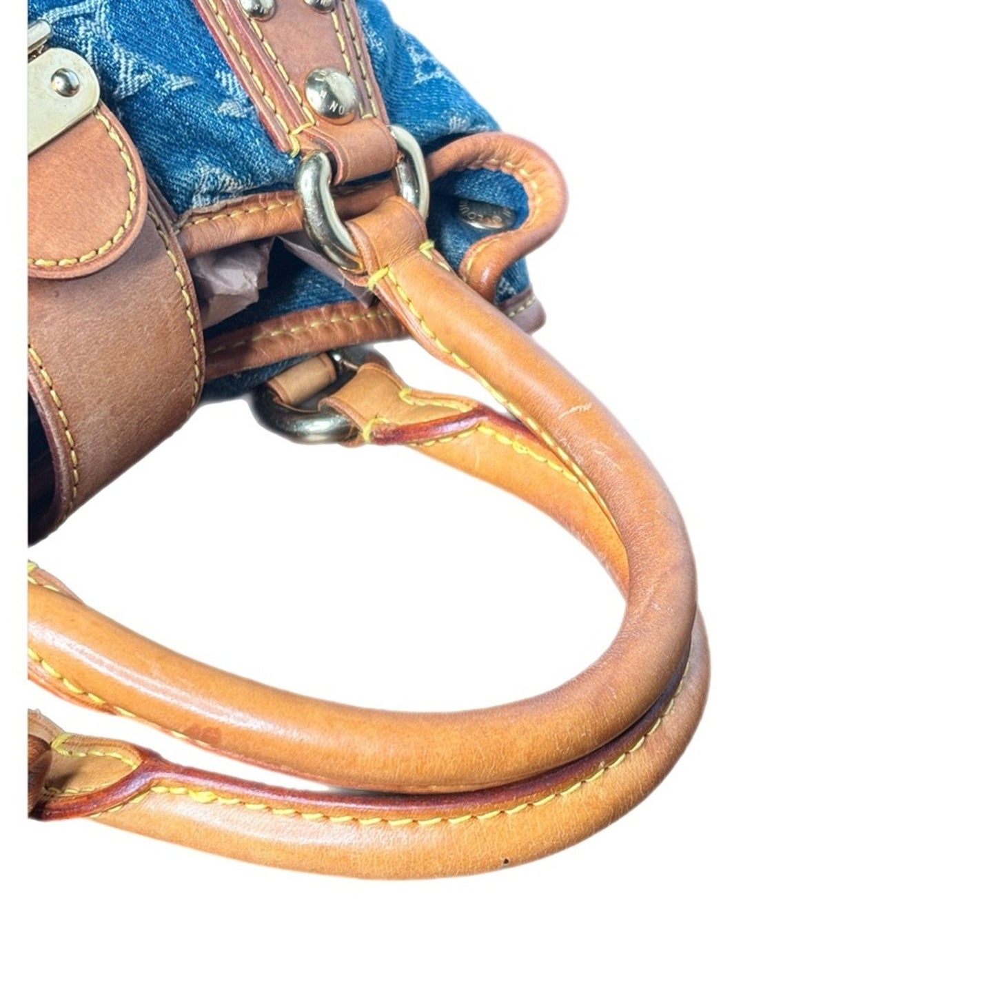 RARE!! Louis Vuitton Blue Denim Pleaty Bag