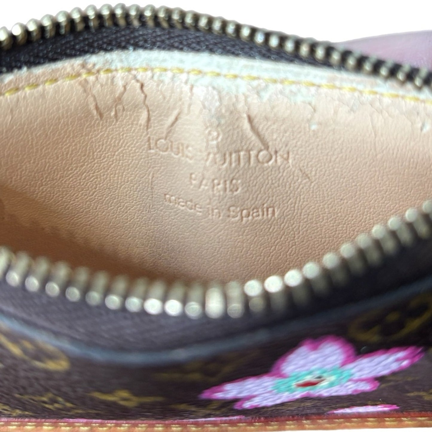 Louis Vuitton Cherry Blossom Pochette Cle Women's Key Case