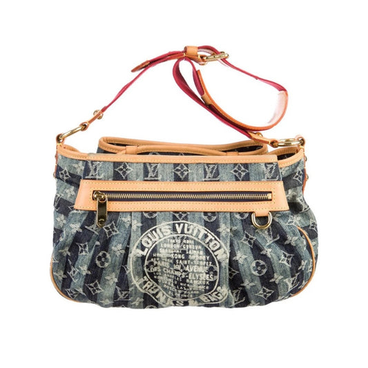 Louis Vuitton Denim Porte Epaule Raye MM  Limited Edition