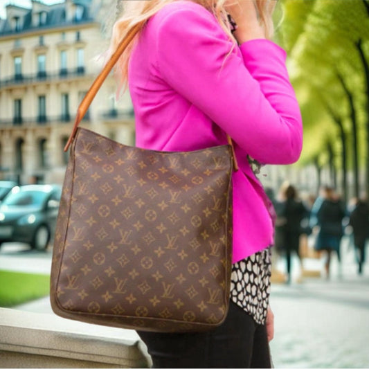 LOUIS VUITTON Looping GM Monogram AUTHENTIC