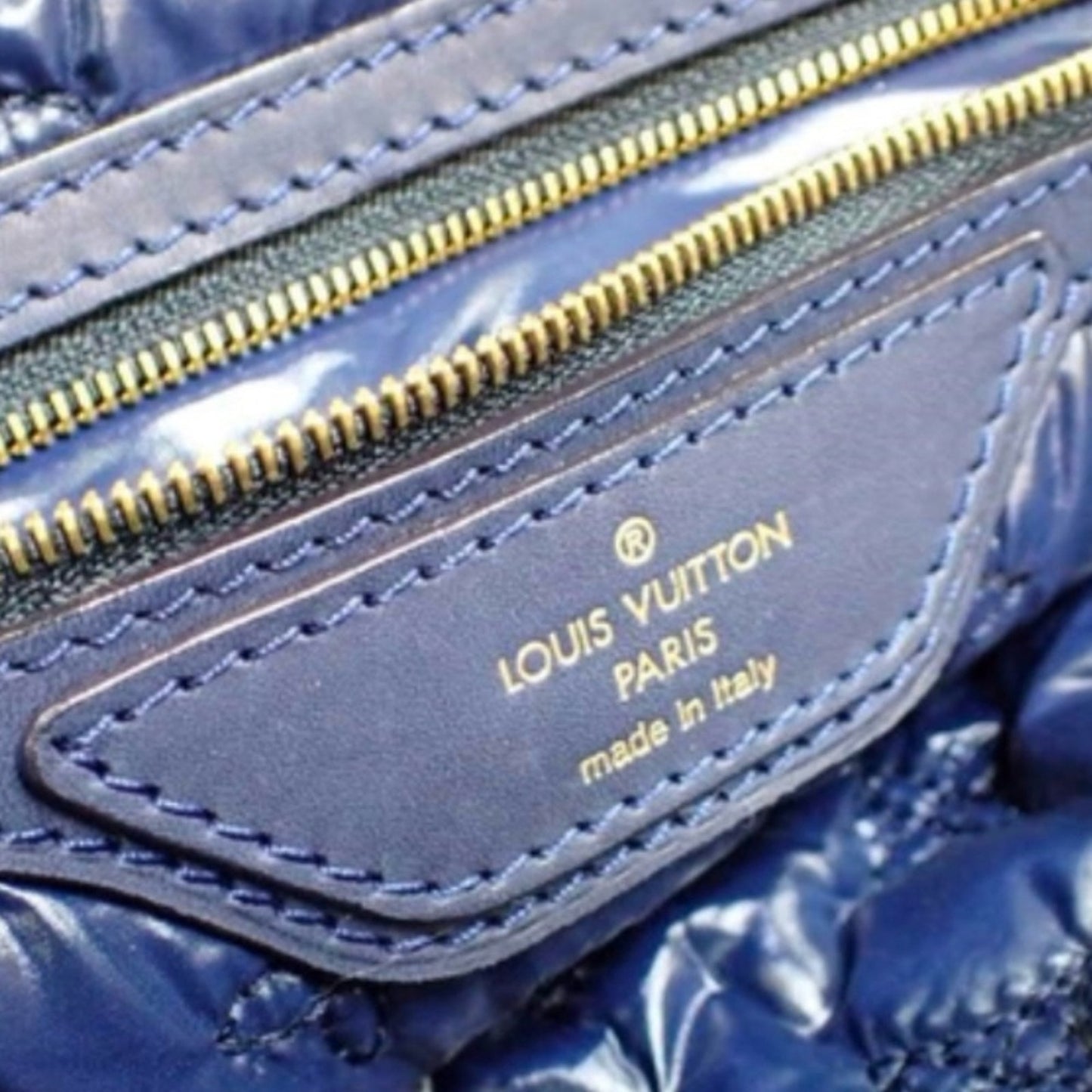 Louis Vuitton Blue Monogram Desire Vertical Lock It MM Bag