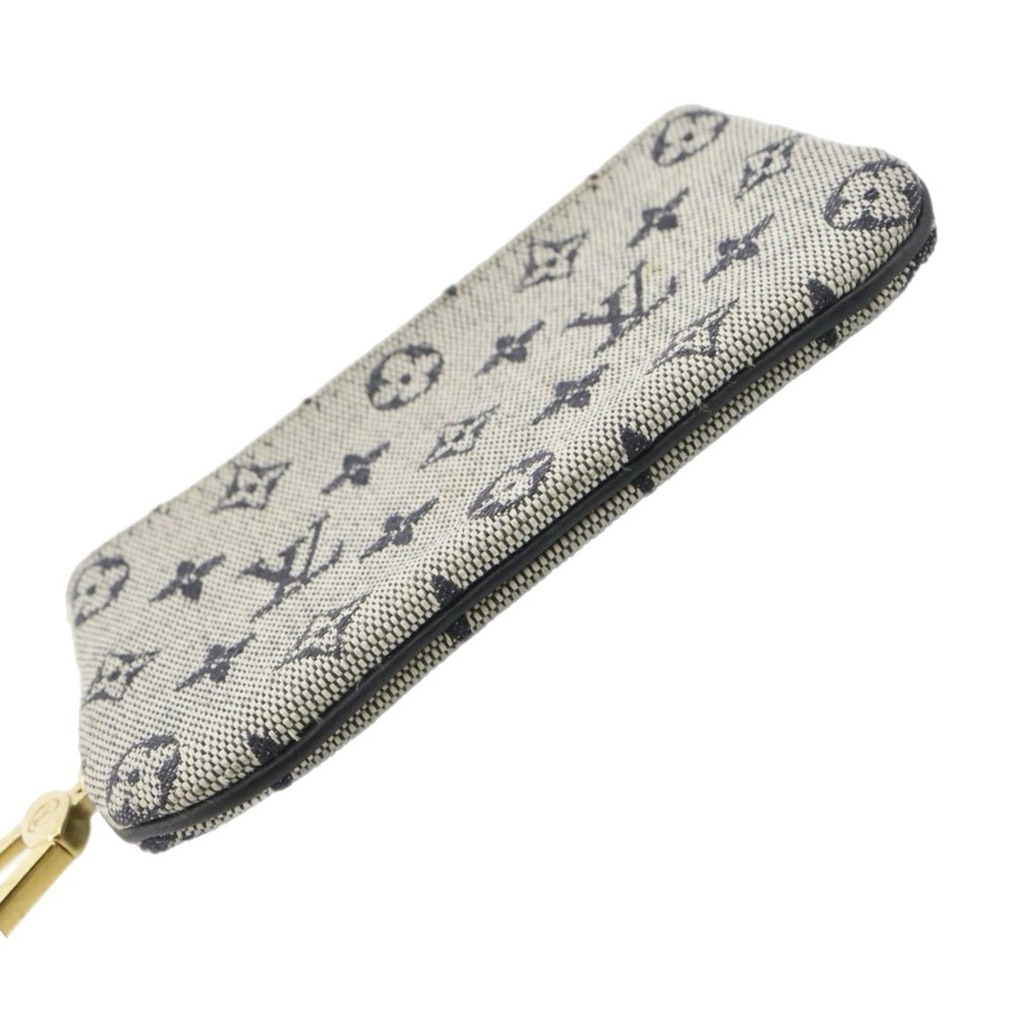 Louis Vuitton Blue Mini Lin Pochette Clefs Key Pouch - Vintage