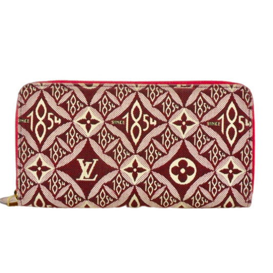 LOUIS VUITTON Jacquard Since 1854 Zippy Wallet Bordeaux
