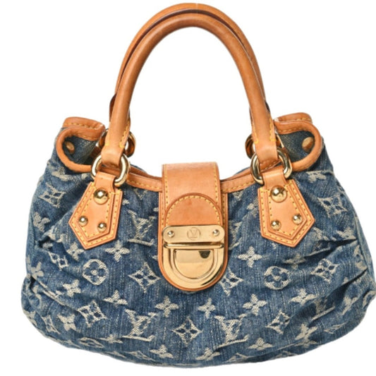 RARE!! Louis Vuitton Blue Denim Pleaty Bag