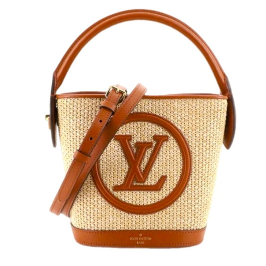 Louis Vuitton Petit Raffia bucket in Brown